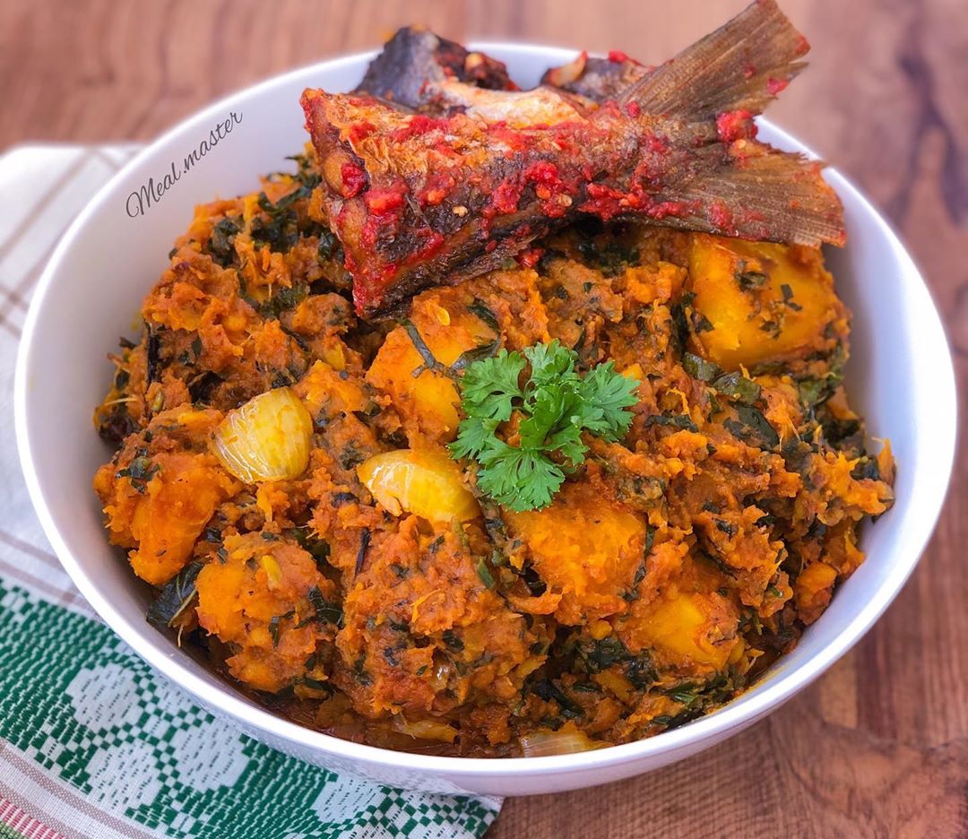 Sweet potato porridge onobello