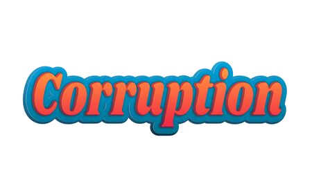 78437942 corruption text for title or headline in 3d fancy fun and futuristic style
