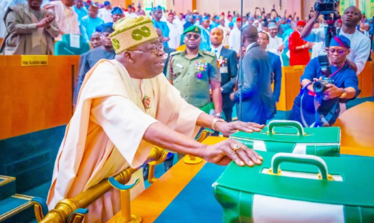 President bola ahmed tinubu presenting the 2025 budget before the joint sitting of the national assembly in abuja recently 768x458