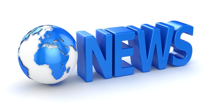 News text with blue globe 869423