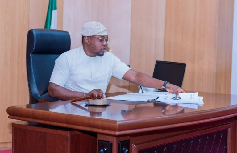 The Speaker of the Osun State House of Assembly Adewale Egbedun 768x496