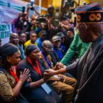 Presdient Bola Tinubu meet families of victims of Palm Sunday attack in Plateau state 768x548