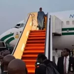 Tinubu arrives in Lagos for Easter holiday